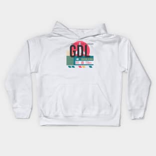 Guadalajara (GDL) Airport Code Baggage Tag Kids Hoodie